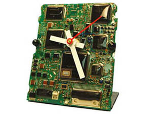 Clocks and sculptures